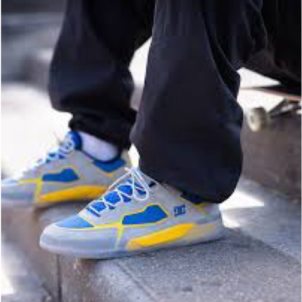 DC Blue and Yellow Athletic Shoes